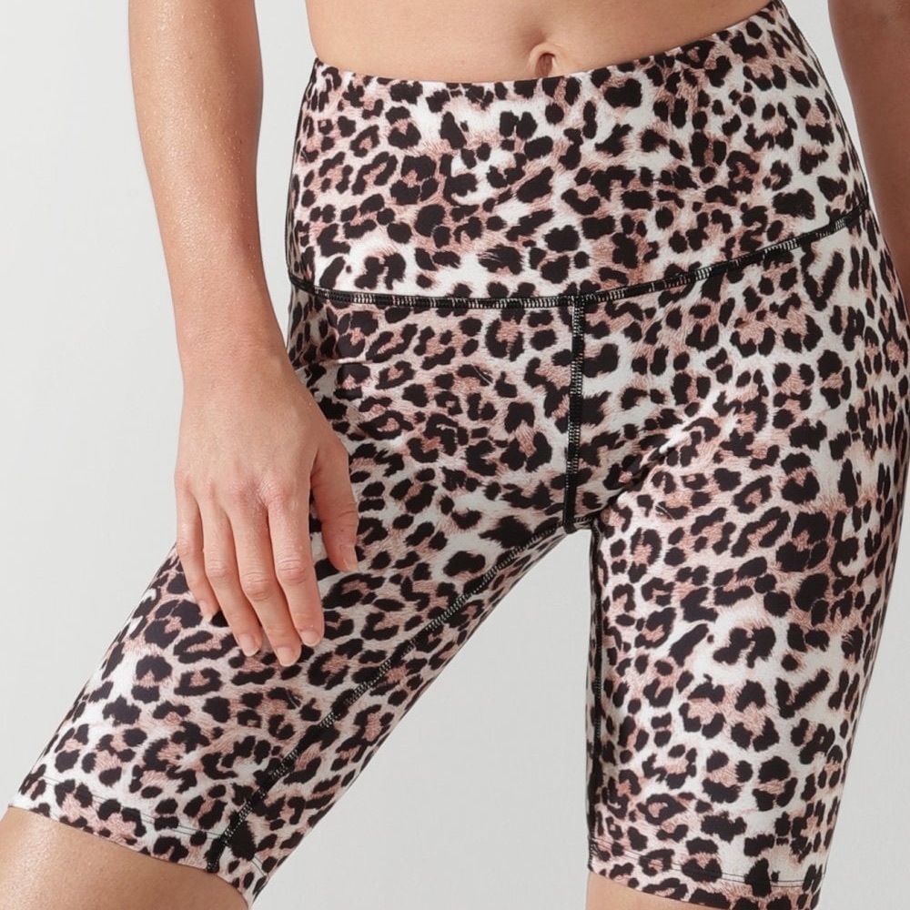 Uniquely Lorna Jane Leopard Biker Shorts Small